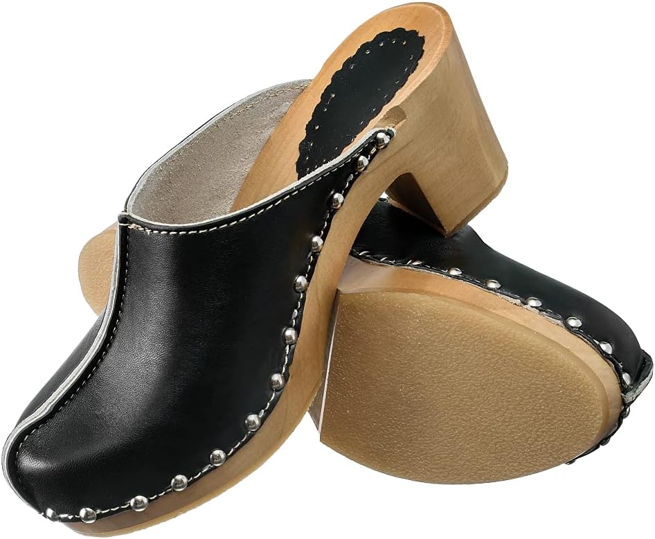 ESTRO Sabots Femme en Cuir Chaussures Hôpital Mules Femmes Sabots Orthopédiques CDL03