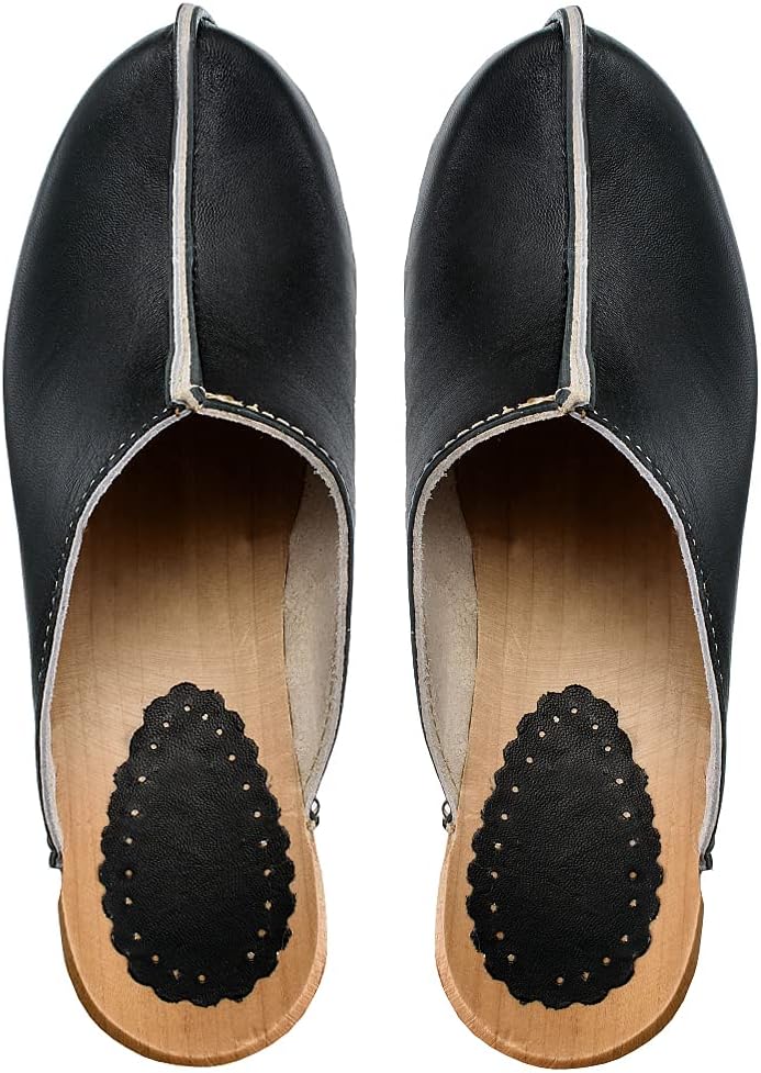 ESTRO Sabots Femme en Cuir Chaussures Hôpital Mules Femmes Sabots Orthopédiques CDL03