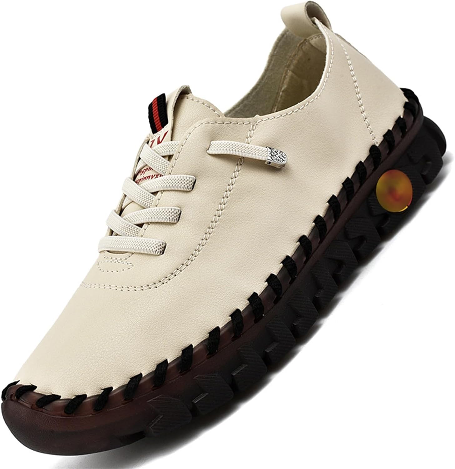 Chaussures orthopédiques for Femmes, Mocassins à Fond Plat antidérapant à tête Ronde, Mocassins en Cuir Souple à Tendon de bœuf, Nouvelle Collection 2024 (Color : White, Size : 40)