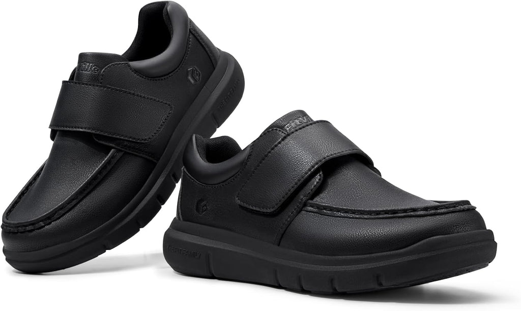 FitVille Chaussure Diabetique Homme Extra Large Mocassins en Cuir Pieds Large Casual Chaussures de Marche Homme Scratch pour Pieds Enflés au Travail