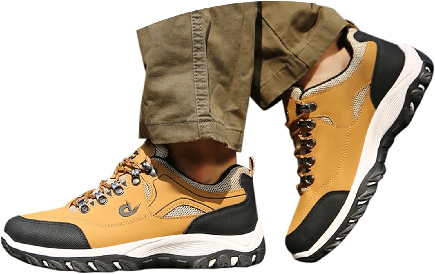 Chaussure Marche Homme Mens Shoes Chaussures De Sport Running Ete Basket Trail sans Lacets Moto Montante Baskets Hallux Valgus Legere en Cuir Masculin Randonnee Orthopédiques Randonnée