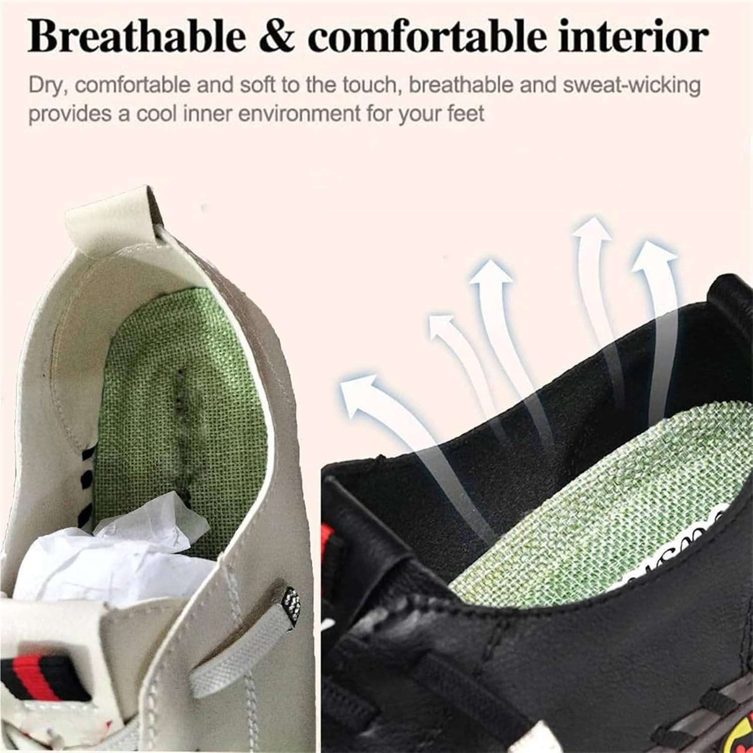 Chaussures orthopédiques for Femmes, Mocassins à Fond Plat antidérapant à tête Ronde, Mocassins en Cuir Souple à Tendon de bœuf, Nouvelle Collection 2024 (Color : White, Size : 40)