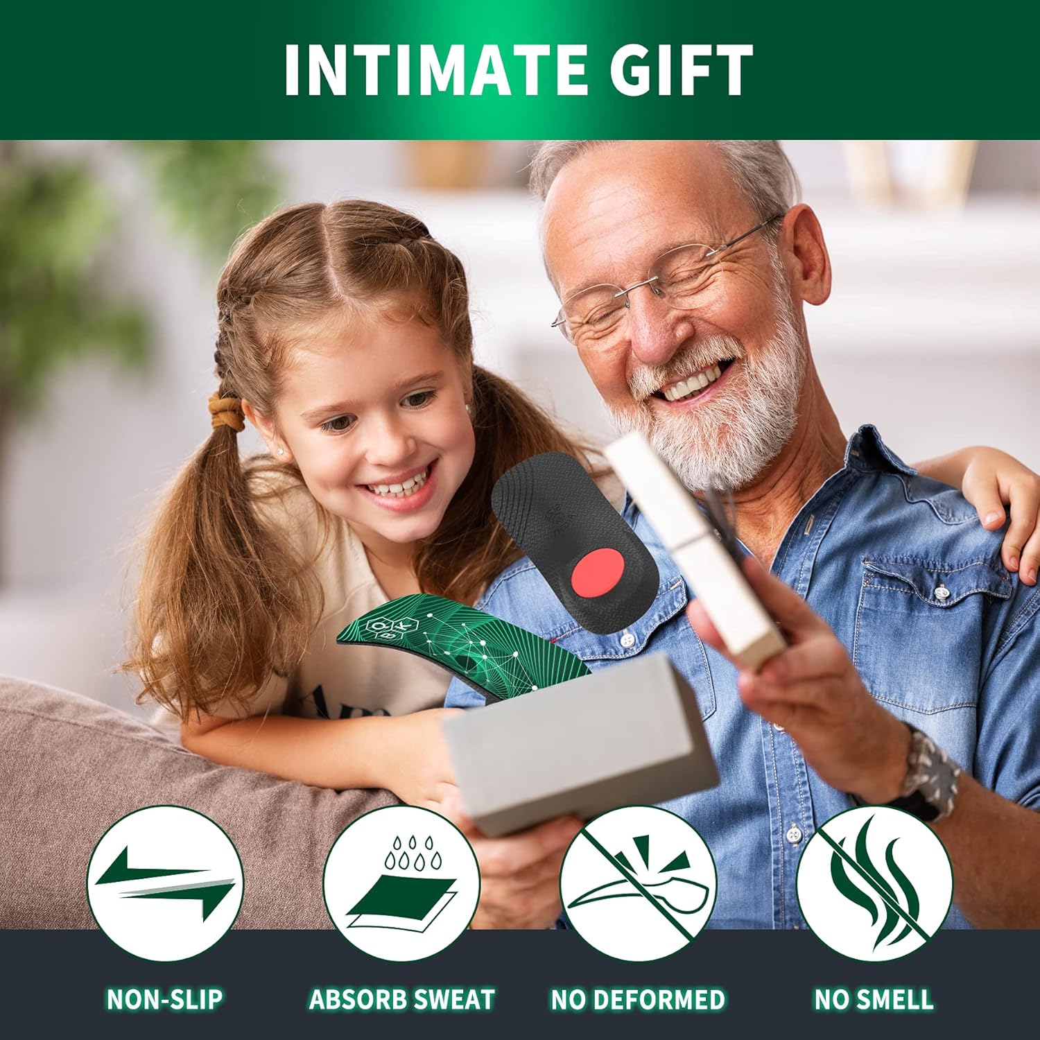 Semelles Orthopédiques Epine Calcaneenne QBK 3/4 Haute Soutien Voute Plantaire Semelles Chaussures Confort Semelle Anti Transpiration pour Pied Plat Fasciite Plantaire et Soulagement Douleur, M