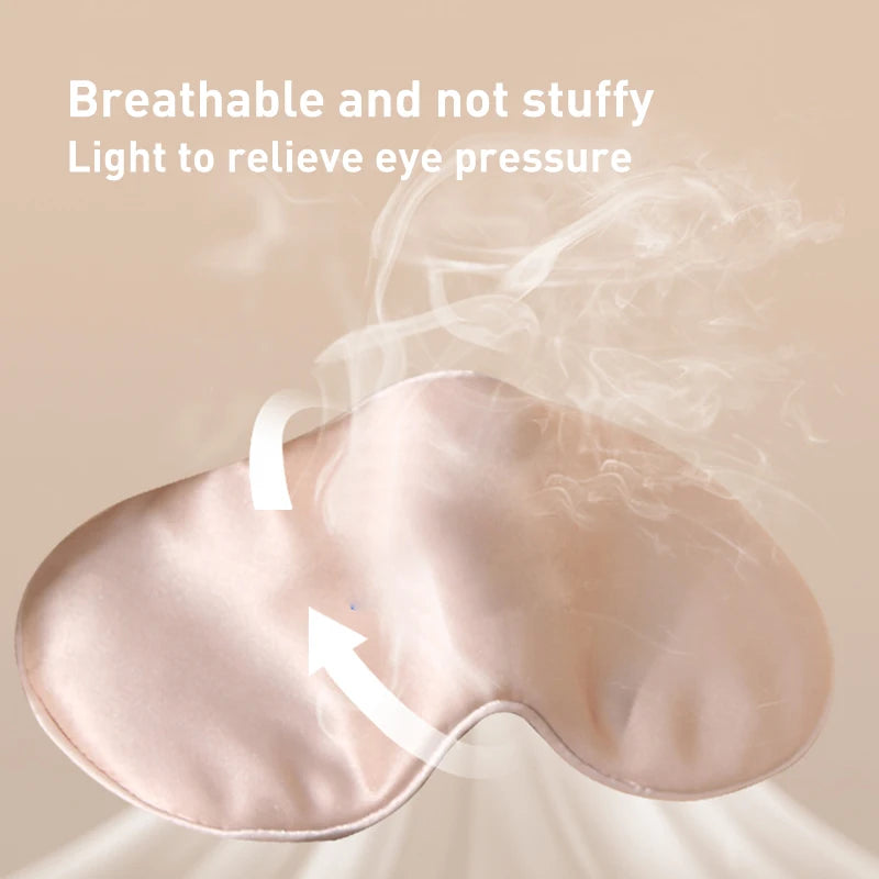 Masque de Sommeil 100% Soie Naturelle | Bandeau Oculaire Doux Voyage
