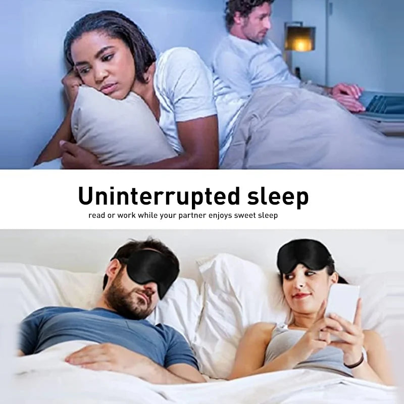 Masque de Sommeil 100% Soie Naturelle | Bandeau Oculaire Doux Voyage