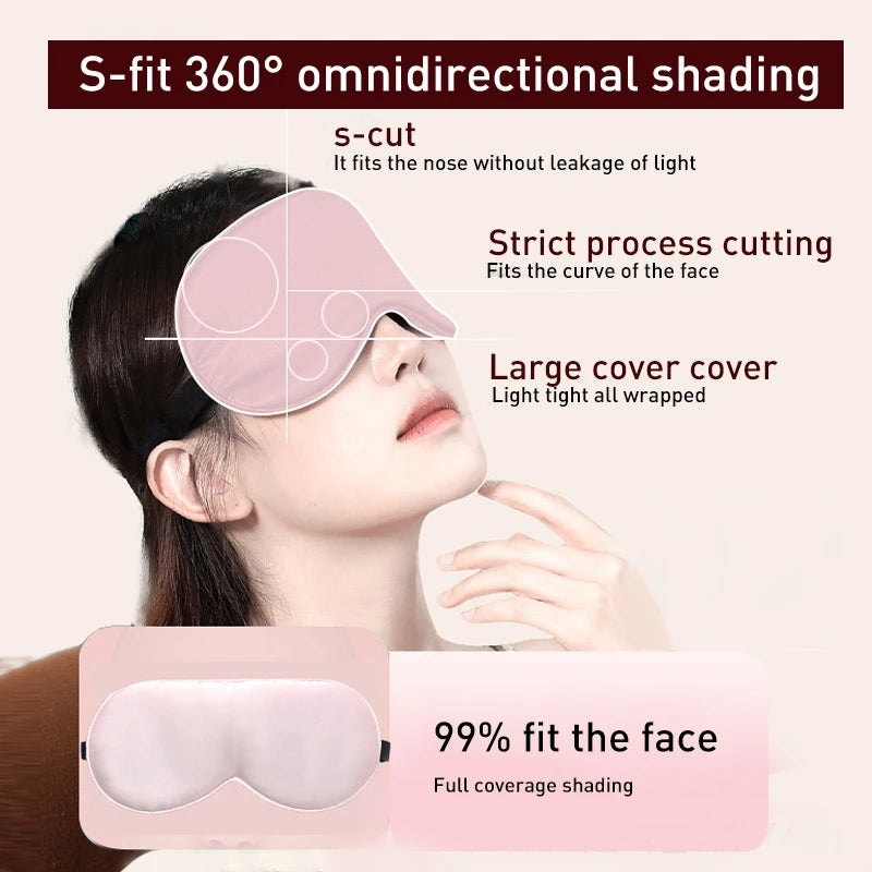 Masque de Sommeil 100% Soie Naturelle | Bandeau Oculaire Doux Voyage