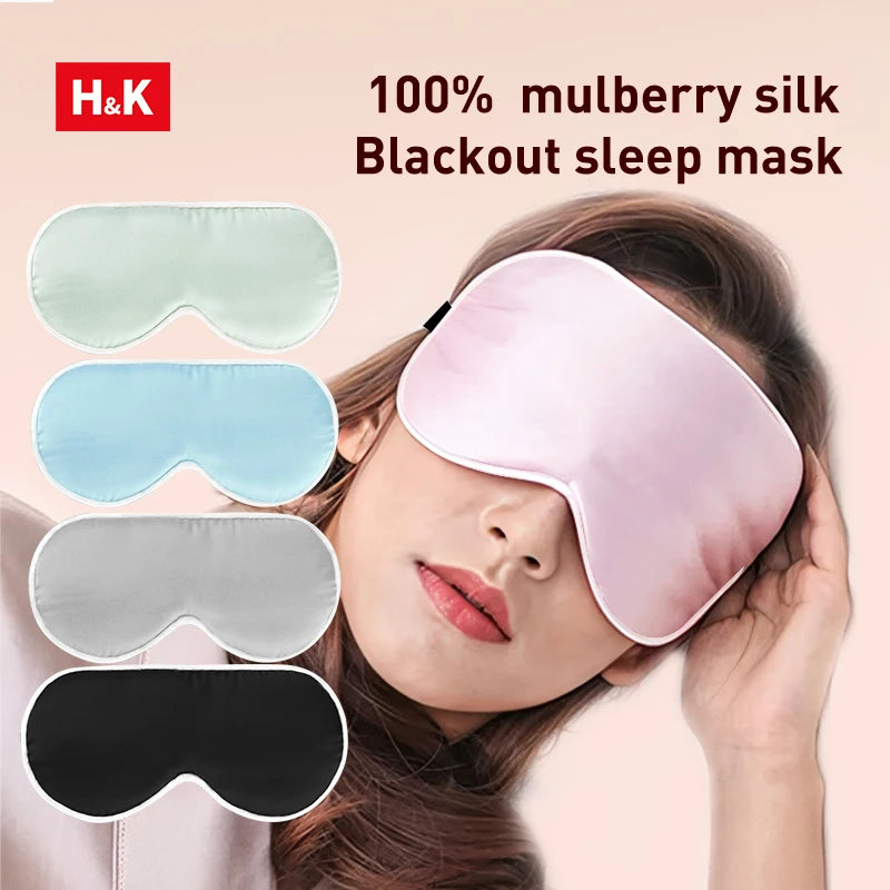 Masque de Sommeil 100% Soie Naturelle | Bandeau Oculaire Doux Voyage