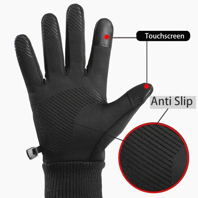 Gants Sport Tactiles Imperméables | Coupe-Vent Hiver Sport