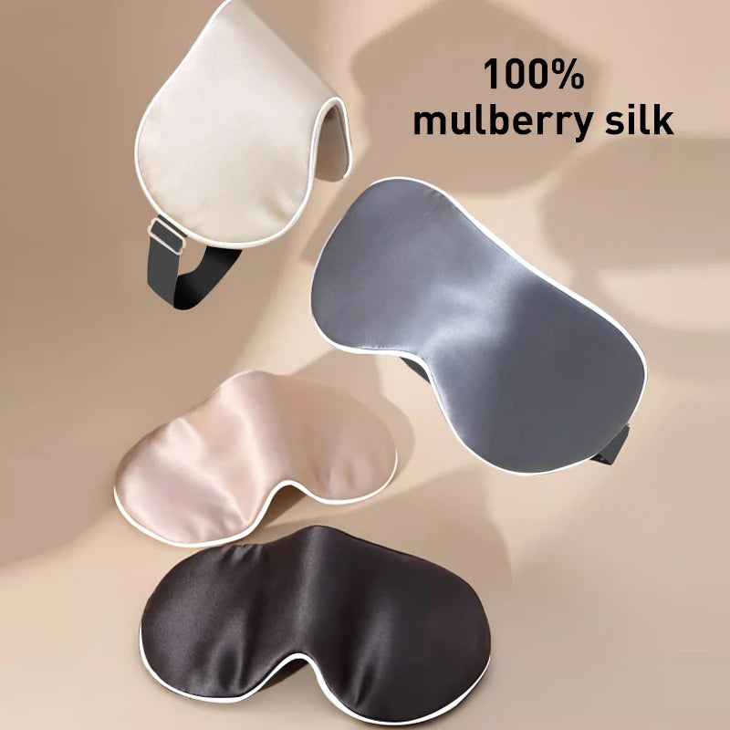 Masque de Sommeil 100% Soie Naturelle | Bandeau Oculaire Doux Voyage